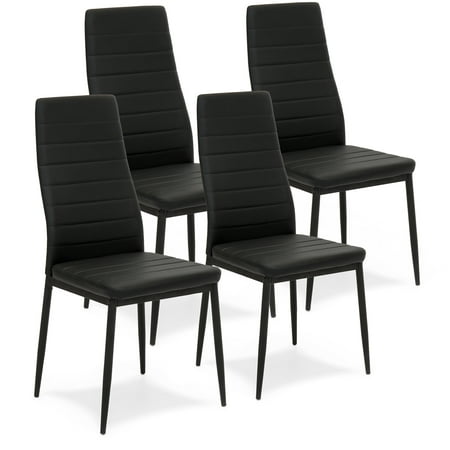 Best Choice Products Set of 4 Modern High Back Faux Leather Dining Chairs w/ Metal Frame, (Best High Back Chair)