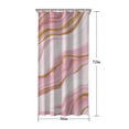 thumbnail image 5 of Pink Marble Gold Line Pattern Shower Curtain 36"x72" ,Bathroom Decorative Shower Curtains Set with 12 Hooks,Modern Waterproof Washable Shower Curtain, 5 of 6