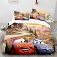 thumbnail image 1 of Housse de Couette Cars 2 Pcs Imprimé 3d avec Fermeture Éclair Design Unique en Microfibre Douce Anti-Allergie Simple, 1 of 5