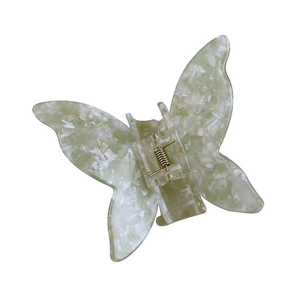 Pinza para el pelo, color francés, mariposa, placa para rascar el pelo