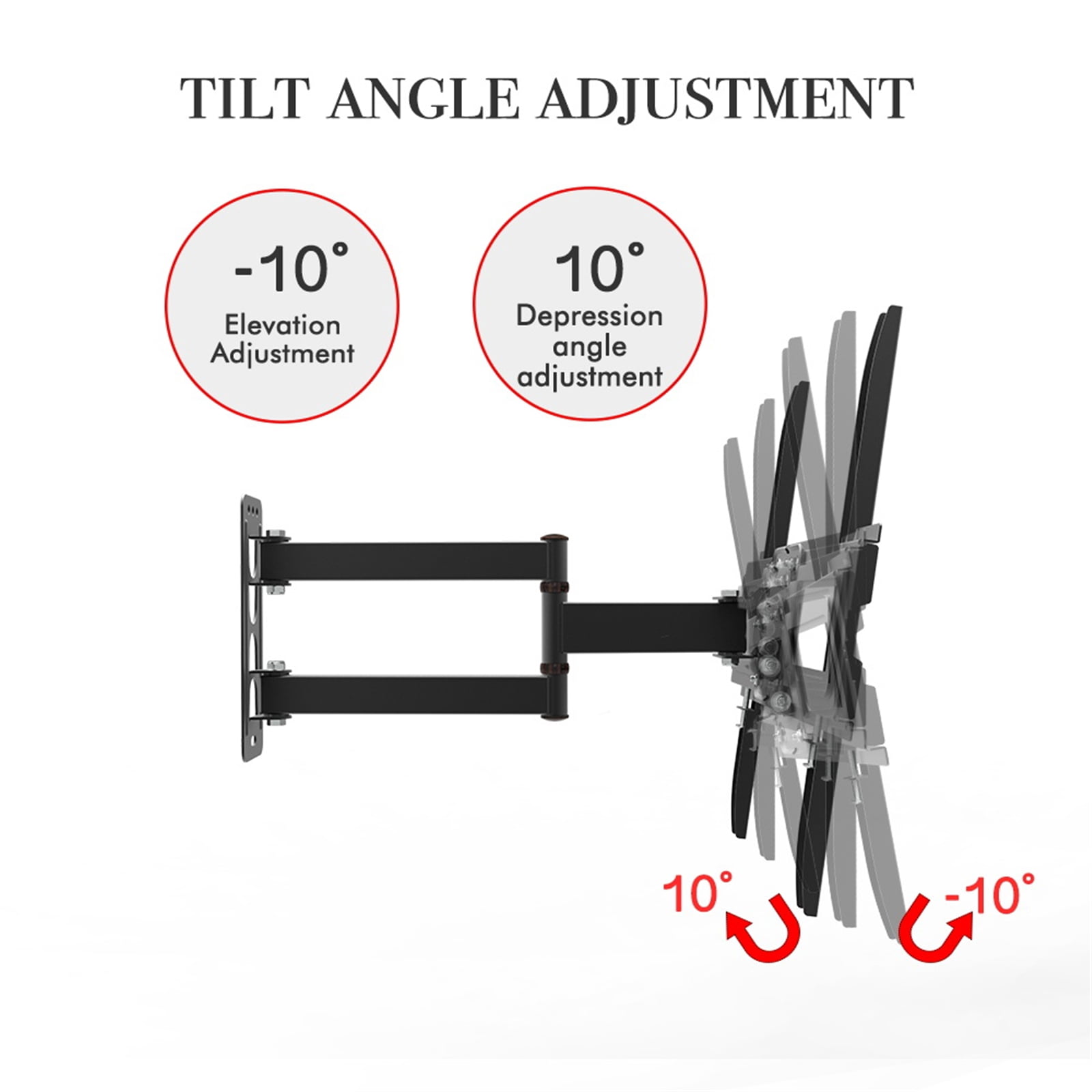 UWR-Nite TV Wall Mount Swivel and Tilt for Most 32-65 Inch TV, TV Mount Perfect Center Design, Full Motion TV Mount Bracket with Articulating Arm up to VESA 400x400mm, 77 lbs