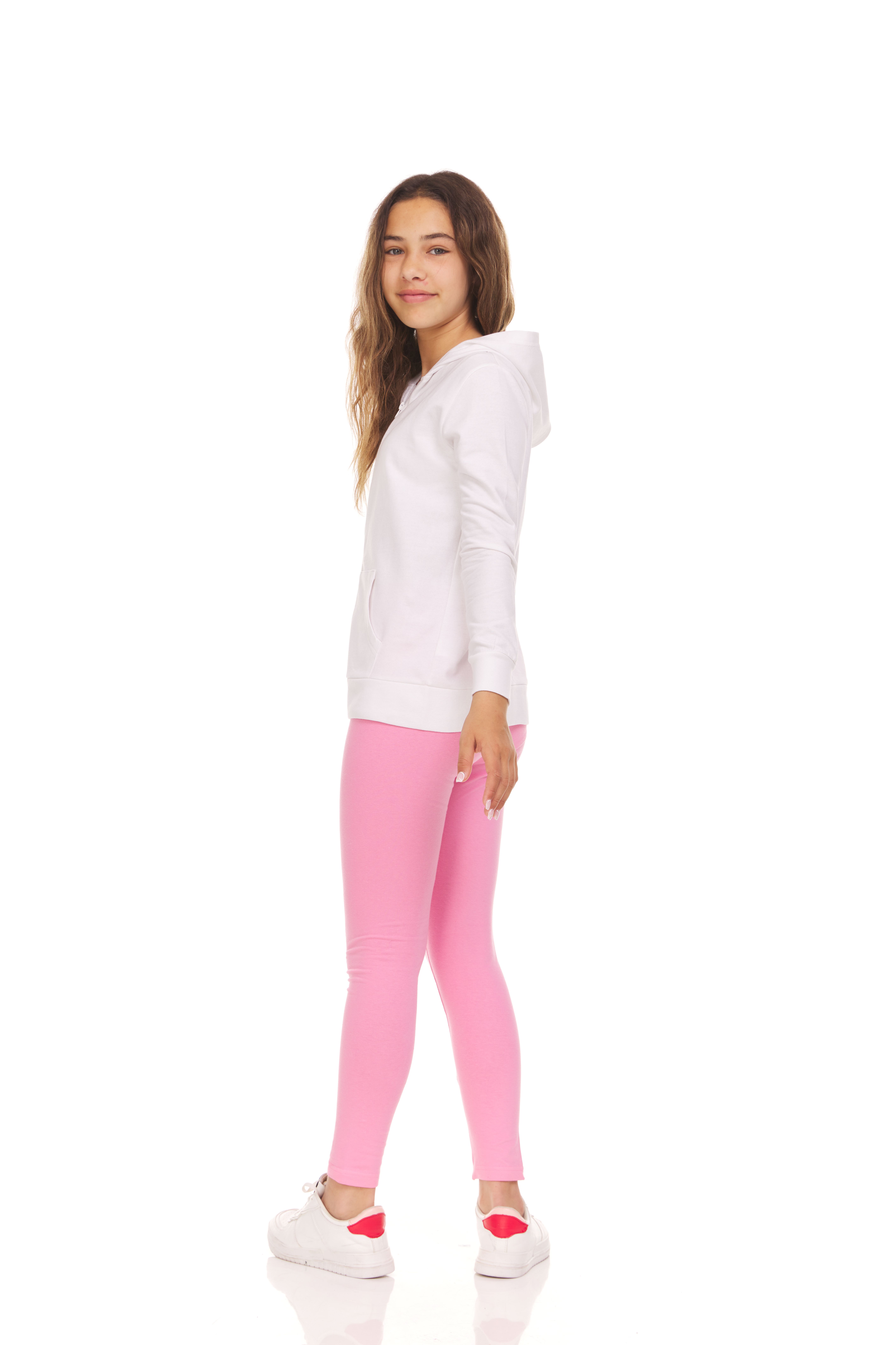 Pink Angel Girls' Cotton Stretch Leggings, 5-Pack photo 3