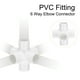 thumbnail image 4 of Conector de muebles Uxcell de 1" 6 vías, acoplamiento de tubería de grado de construcción, blanco, 4 of 7