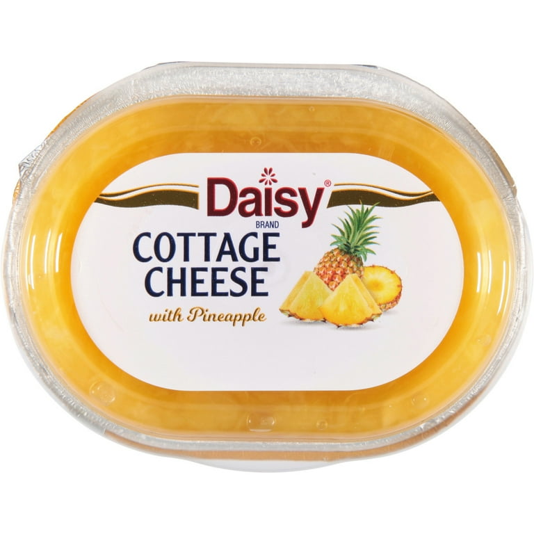 Daisy Cottage Cheese with Pineapple, 4% Milkfat, 6 oz Cup (Refrigerated) - 14g of Protein per serving