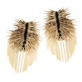 thumbnail image 2 of 2 Pares /oro Remache Broche Cadena Borla Charretera Hombrera Punk, 2 of 9