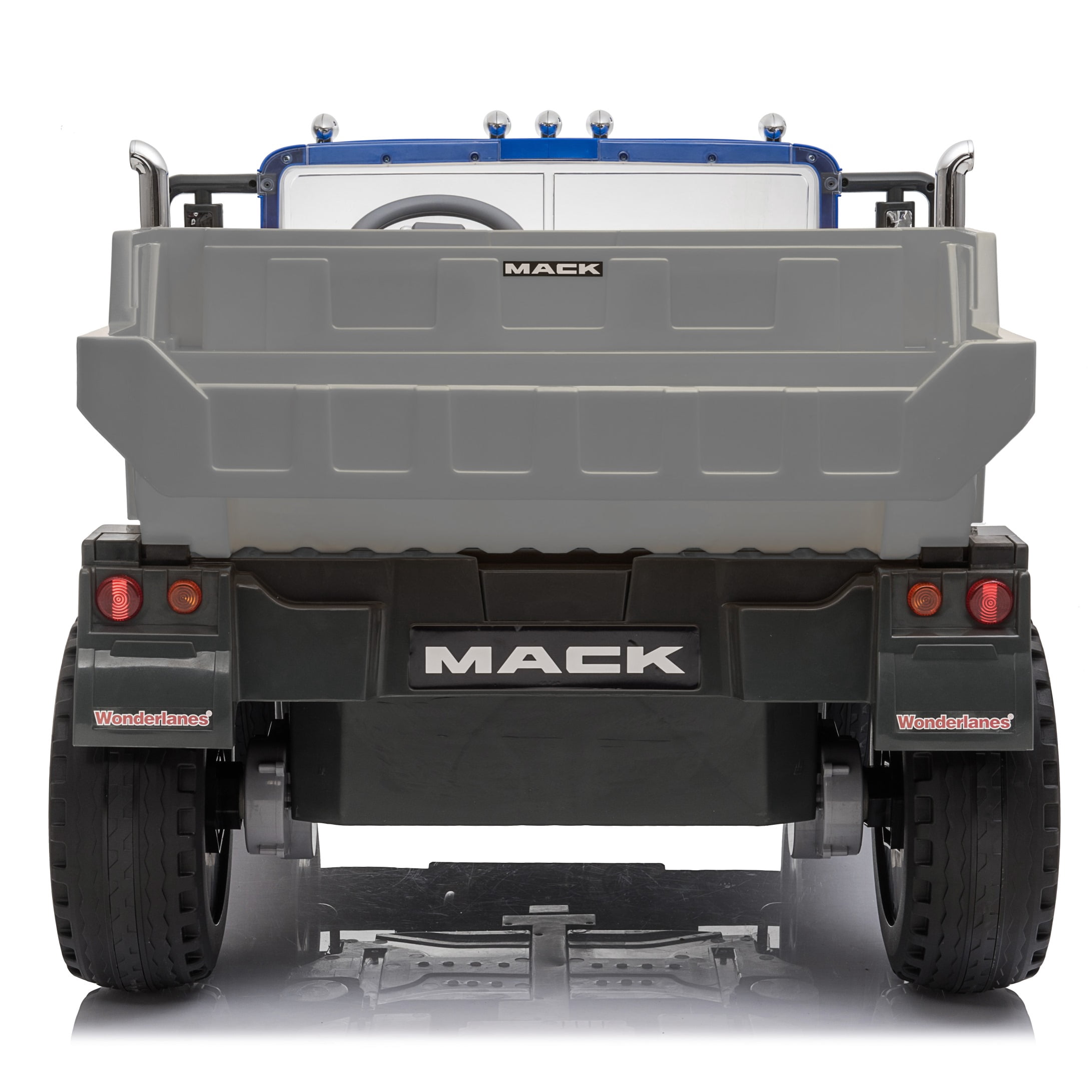 Wonderlanes Granite Mack Two Seater Blue 12 V Dump Truck Powered Ride-On
