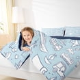 thumbnail image 5 of Feelyou Kawaii Streamship Aircraft Bedding Comforter Set, Cute Truck Car Twin Comforter Sets, Blue Cartoon Vehicle Reversible Bedding Set, Breathable Home Decor, 2 Pieces, 5 of 9