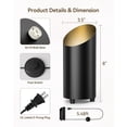 thumbnail image 6 of 2 Pack Up Lights Indoor Floor Can Light Uplighting Indoor Spotlight with 3000K GU10 Bulb Accent Lighting Floor Uplighting for Home Plant Picture, UL Listed 5.9 FT Plug Cord & Foot Switch, Black, 6 of 6