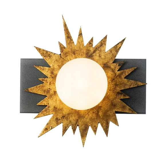 Lucas McKearn Soleil 1-light Metal Bath Vanity Light in Gold/Weathered Zinc