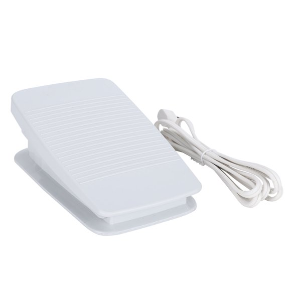 Controlador de pedal para máquina de coser, plástico, multifuncional, con un solo orificio y cable de alimentación.