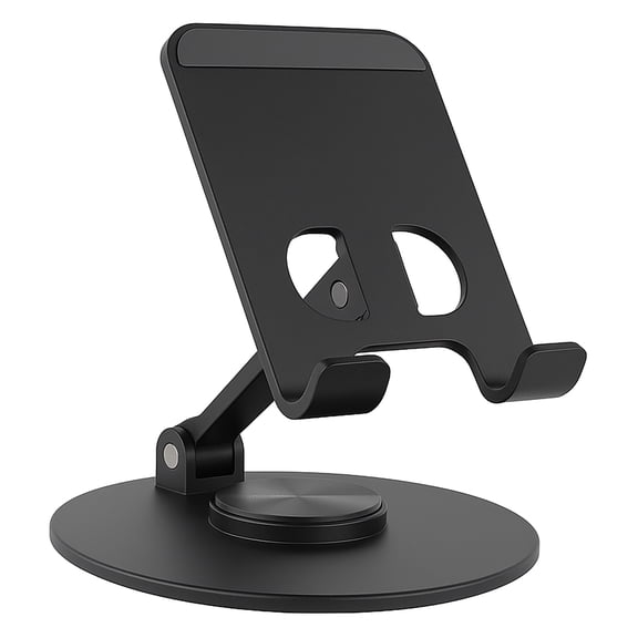 Uncaged Ergonomics 360° Swivel and Multi-Angle Tilt Phone Stand, Black