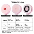 thumbnail image 2 of Face Scrubber, 3 in1 Electric Exfoliating MassageRechargeable IPX7 Waterproof with 3 Brushes, 2 Speeds, 2 of 10