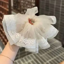 1 Pcs Extra Large Scrunchies for Women Large Pearl Scrunchie Satin Oversized Silk Thick Elastic Hair Ties Jumbo Hair Scrunchies for Buns, Sleep & Ponytail