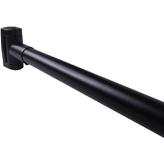 Standard Curved Shower Rod, 5 Feet, Matte Black by Stone Harbor Hardware