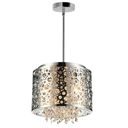 

CWI Lighting Bubbles 4 Light Drum Shade Mini Pendant With Chrome Finish - Stainless Steel