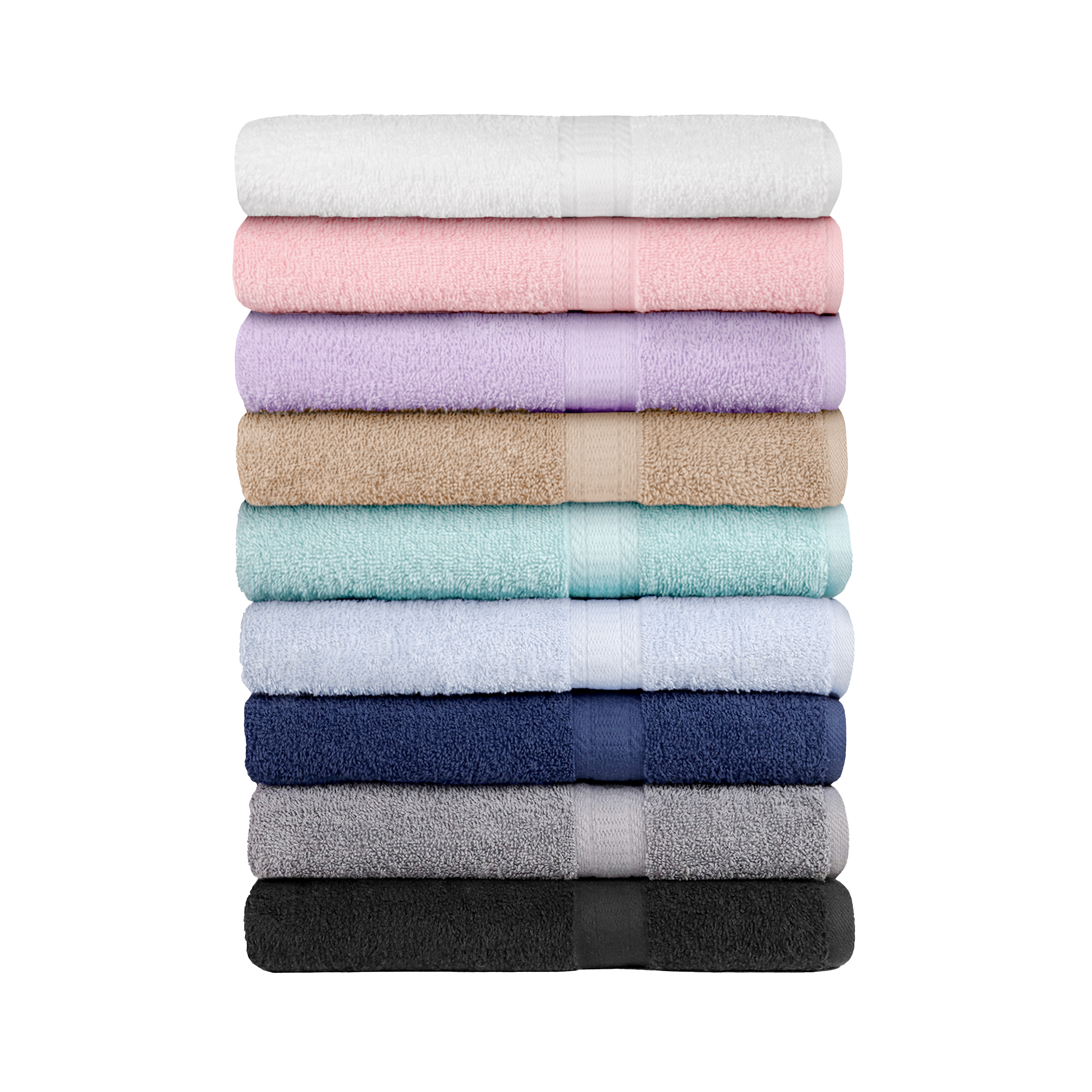 Mainstays 18-Piece 100% Cotton Towel Set, Navy photo 7