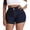 Primary Blue-972, variant on Gocolloa Plus Size Jean Shorts for Curvy Women Stretchy 3.5" Inseam Comfort High Waisted Denim Shorts Dark Blue 22W