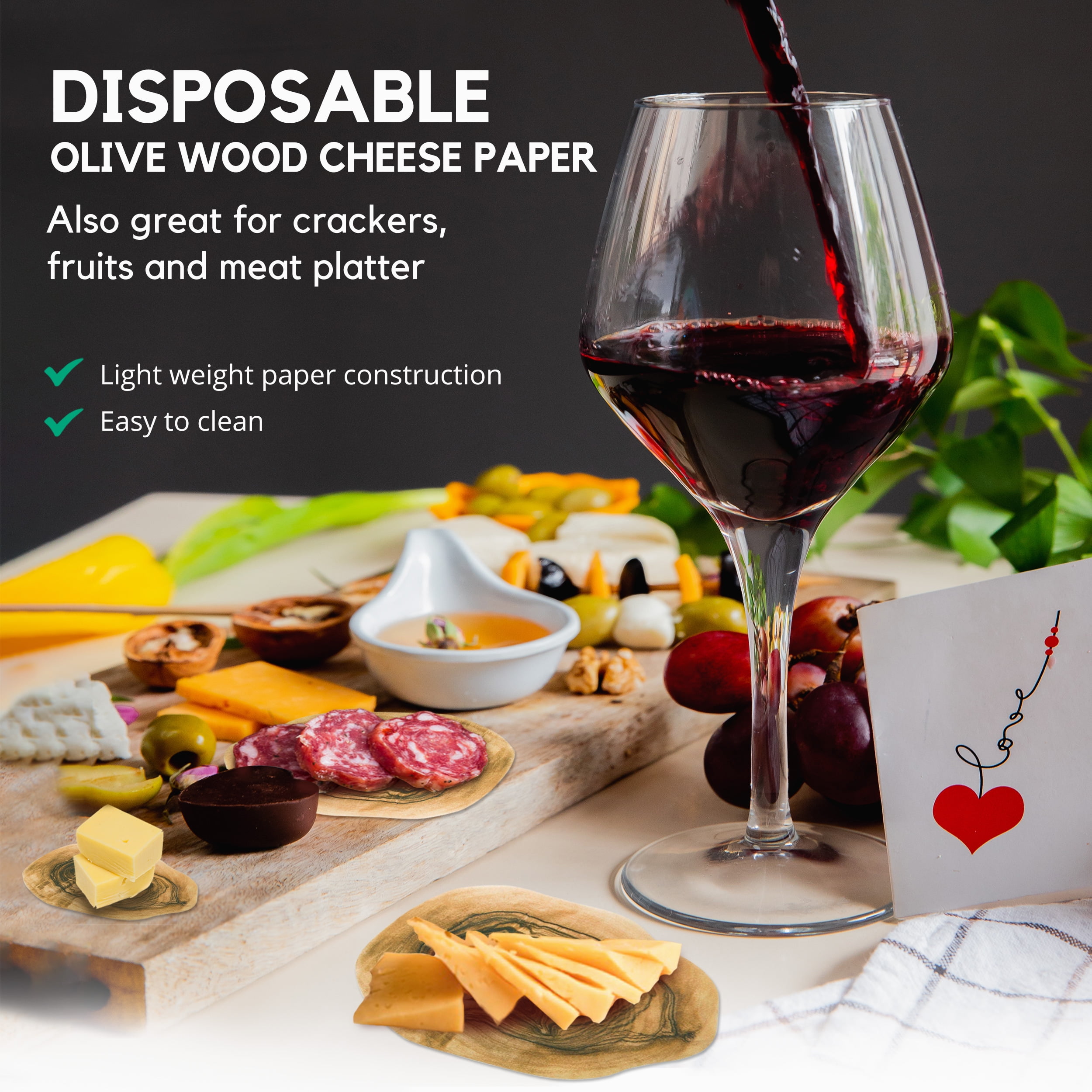 36 Pack] Leaf Cheese Paper for Charcuterie Boards - 3  Sizes Cheeseboard Accessories, Disposable Grease Resistant Decorative  Parchment Sheets in Serving Tray, Crackers, Fruits, Sushi Meat Platter 