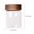 thumbnail image 3 of JingChun 1Pc Stackable Glass Food Storage Jars Thicken Glass Storage Containers with Airtight Acacia Lid - Clear Kitchen Canister for Spice, Tea, Coffee, Sugar, 3 of 7