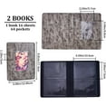 thumbnail image 2 of 2PCS 4 Inch PU Leather Photo Album Gray Photocard Binder Picture Holder 128 Pockets Family Wedding Film Photo Paper Book Card Memory Collector Postcards Artwork Display Storage Supplies, 2 of 9