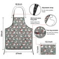 thumbnail image 7 of Gray Christmas Snowman Pattern Apron-Garden Aprons for Women with Pockets-Cotton Linen Waterproof Kitchen Cooking Gardening Aprons Adjustable for Kitchen,Cooking,BBQ and Salon 33"x27", 7 of 7