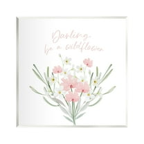 Stupell Industries Be A Wildflower Phrase Botanical & Floral Painting Unframed Art Print Wall Art, 12 x 12