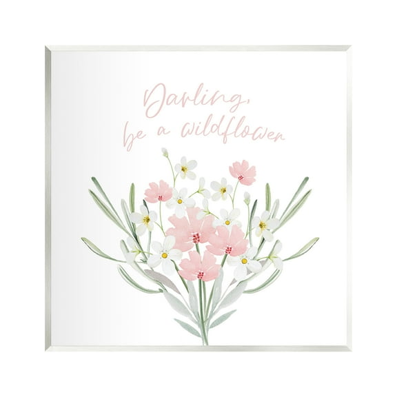 Stupell Industries Be A Wildflower Phrase Botanical & Floral Painting Unframed Art Print Wall Art, 12 x 12