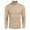 Khaki, variant on Men's Slim Fit Turtleneck Sweater - Solid Casual Knitted Twisted Pullover