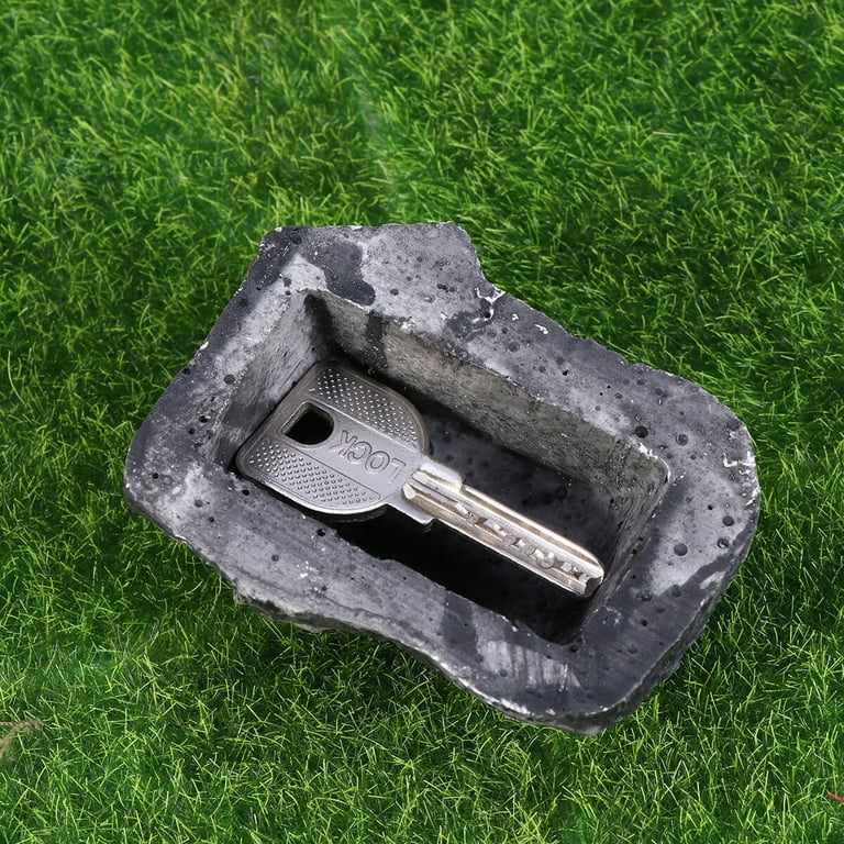 1pc Stone-type Resin Key Box Hidden Storage Key Case Artificial Stone Key  Hider Key Holder for Men 