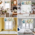 thumbnail image 7 of Happy Summer Valances for Windows Sea Stars Shells Slippers Wooden Stripes Valance Curtains Rod Pocket Bathroom Small Window Treatments for Kitchen Living Room Bedroom, 54"x18", 7 of 7