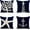 Color 3, variant on Rurpali Set of 4 Linen Throw Pillow Cover 16x16 Inch Beach Nautical Coral Reef Sea Fan Navy Blue Sailing Lighthouse Starfish Ocean Home Decor Pillowcase Square Cushion Cover for Sofa Bed Couch