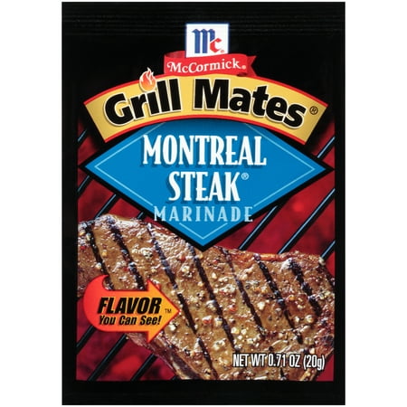 (4 Pack) McCormick Grill Mates Montreal Steak Marinade Mix, 0.71 (Best Steak Marinade Ever)