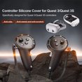 thumbnail image 2 of Scratch Resistant Grip Cover With Textured Grip Anti-Sweat Silicone Controller Grip Cover for Meta Quest 3/3S VR Accessories, 2 of 9