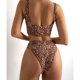 thumbnail image 2 of Conjunto de Bikini con nudo anudado para mujer, traje de baño de 2 piezas con Espalda descubierta, elegante, a la moda, para surfear, Fiesta EN LA Piscina, estampado de leopardo XL, 2 of 4