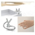 thumbnail image 3 of Copper Capital Letter Open Ring Portable Adjustable Rings Indoor Outdoor Office Shopping Decorative Makeup Jewelry Gift V, 3 of 5