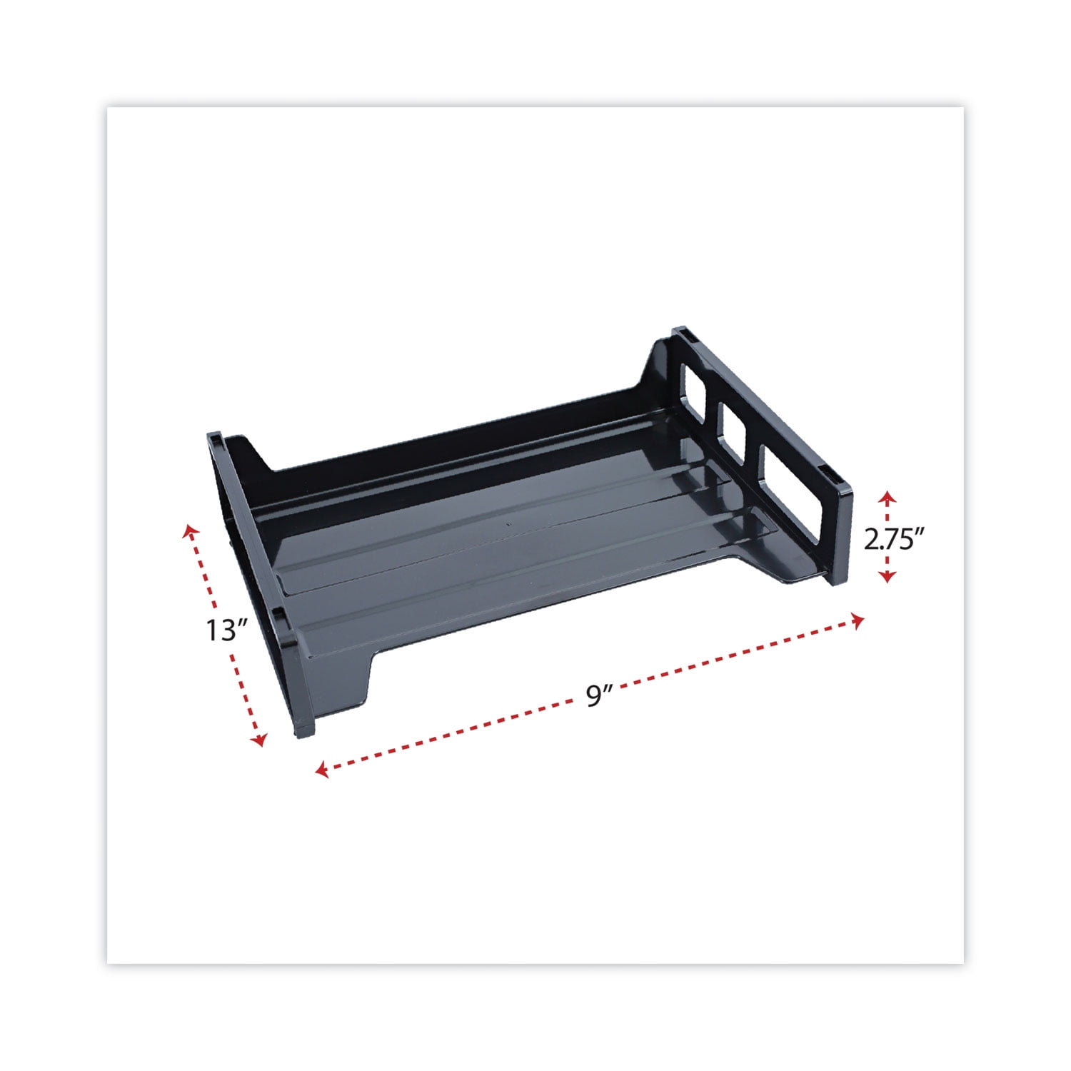 2 Pack - Simple Houseware 6 Trays Desktop Document Letter Tray Organizer Black