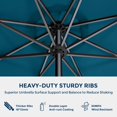 thumbnail image 4 of 9ft Outdoor Patio Umbrella - Market Table Pool Deck Umbrella UPF50+ UV Protection with Push Button Tilt, Crank and 8 Sturdy Ribs (Beige, No base), 4 of 8