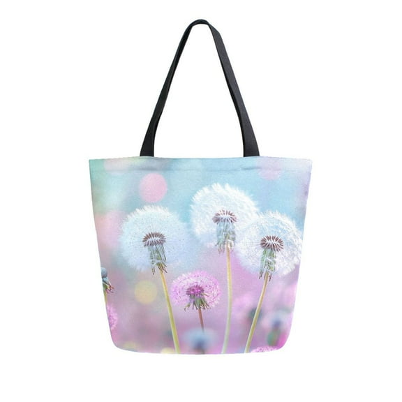 DIXRUYEE Tote Bag Women Weekender Travel Bag Shoulder Handbag Dandelion Dreams Printed