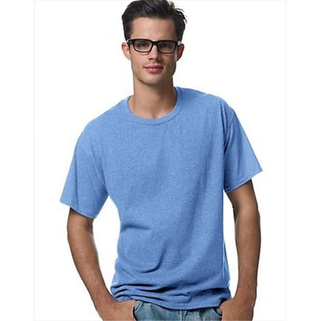 Hanes 5170 Comfortblend Ecosmart T-Shirt à Col Rond pour Hommes Taille 3X, Bleu Caroline.