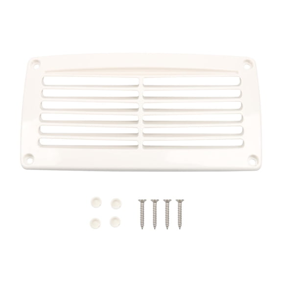 Rejilla de ventilación de escape con lamas para embarcaciones, repuesto eficiente y multiusos. Blanco