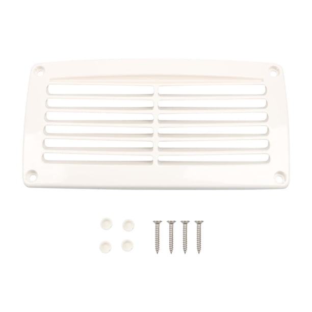 Rejilla de ventilación de escape con lamas para embarcaciones, repuesto eficiente y multiusos. Blanco