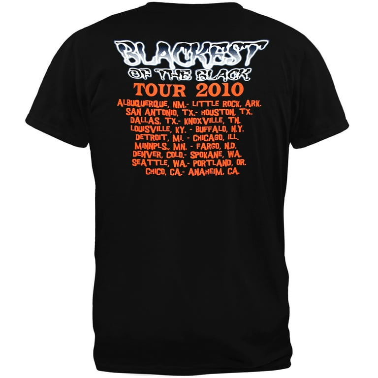 Danzig Men's Blackest Of Black 2010 Tour Short Sleeve T Shirt