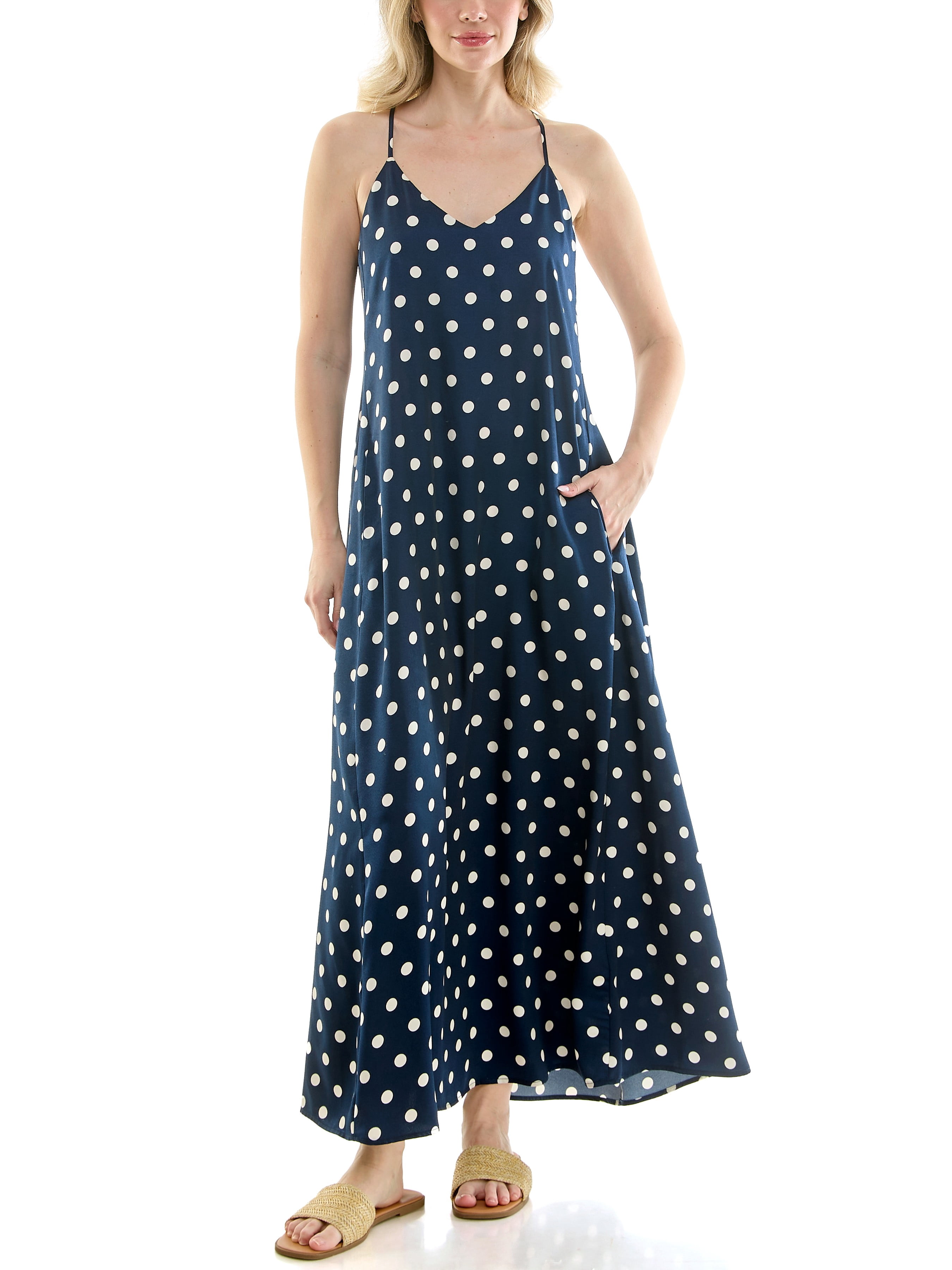 Nicole Miller Women's Maxi Slip Dress With Built In Bra, Sizes S-XL
