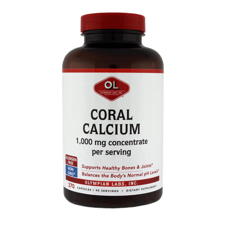 Olympian Labs Coral Calcium Dietary Supplement, 1,000mg, 270 count