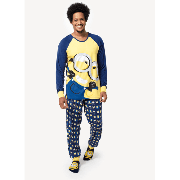 Minion Pyjama 2 Pièces XS-XL - Manches Longues pour Hommes