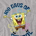 thumbnail image 2 of SpongeBob 100 Days of School Jump Unisex Adult T Shirt, Athletic Heather, X-Large, 2 of 4