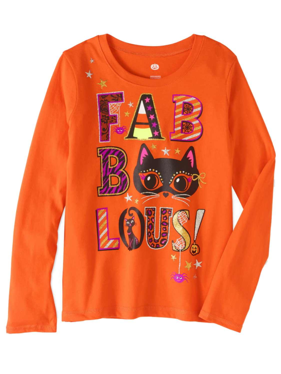 Girls Orange Fab Boo Lous Glitter 