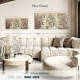thumbnail image 4 of Elephant Stock Vintage Abstract Wall Art - Horizontal Multi Panel Canvas - Living Room Wall Decor - Floral And Botanical Multi Panel - Beige And Gray Decor - 56" x 27", 4 of 8