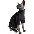 thumbnail image 4 of UOSIA Sphynx Cats Solid Warm Fleece Shirt Cat Turtleneck Thermal Hairless Cat Clothes, 4 of 6