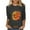C-Black, variant on Scary Vintage Black Cat with Witch Hat Full Moon - Halloween Crew Neck Long Sleeve T-Shirt Black Womens Tops